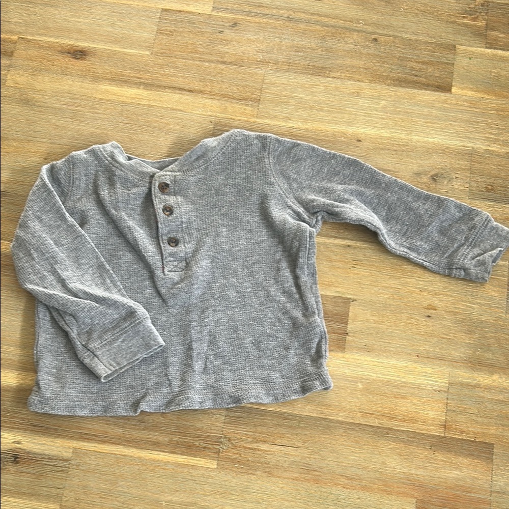 Carter's Gray Long Sleeve Tee Soft Knit Casual